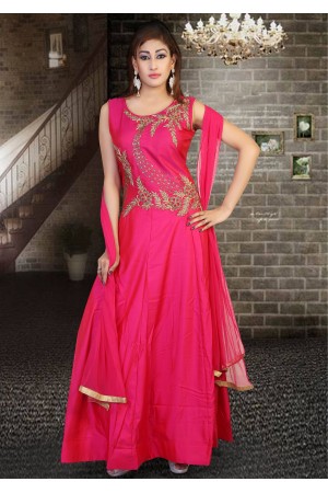 DARK PINK COLOR DESIGNER READY MADE GOWN